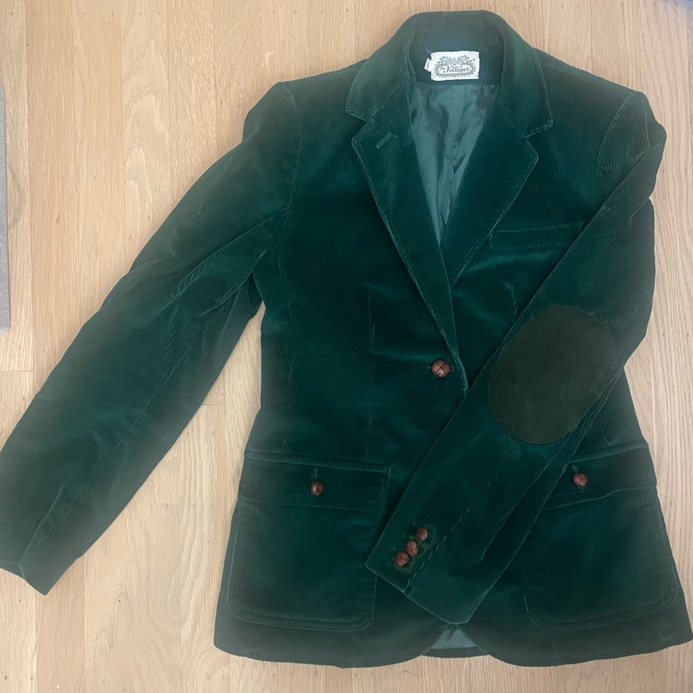 Vintage Green Corduroy Blazer